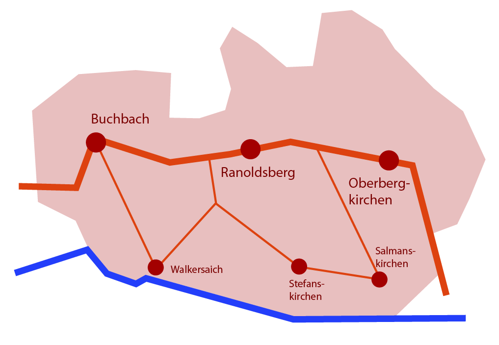 Das Einsatzgebiet umfasst die Gemeindegebiete von Buchbach und Oberbergkirchen sowie mit Walkersaich einen Teil des Gemeindegebietes von Schwindegg und mit Salmanskirchen und Stefanskirchen einen Teil des Gemeindegebietes von Ampfing